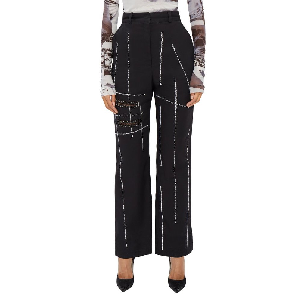 DANIELLE GUIZIO ZIG ZAG WIDE TROUSERS XS/S